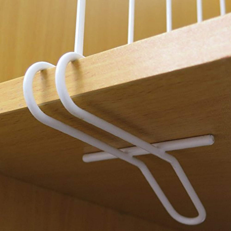 Evelots Closet Wood Shelf Divider-New & Improved-Separator-Easy Clip-Steel-Set/8