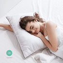 Wave Medical Products Sable Pillows for Sleeping, Registered FDA Goose Down Alternative Bed Pillow 2 Pack, Super Soft Plush Fiber Fill, Adjustable Loft, Relief Neck Pain, Side Sleeper, Hypoallergenic, Queen Size