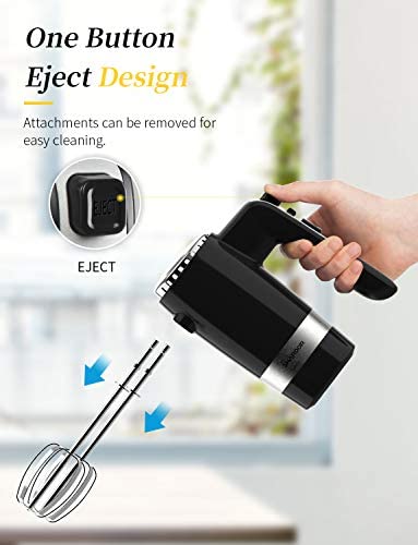 SHCRDOR Hand Mixer Powerful 300W Ultra Power Handhold Mixer Electric Hand Mixers with Turbo Heavy Duty Motor