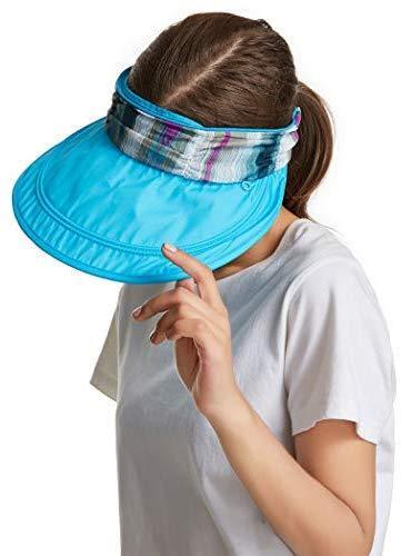 ICOLOR Sun Cap Sun Flap Hats Outdoor 360°Sun UPF 50+ Women Lady Wide Brim Cap Visor Hats UV Protection Summer Sun Hats