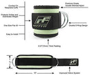 RitFit Fitness Padded Ankle Strap for Cable Machines - Reinforces Double D-Ring, Adjustable Comfort fit Neoprene, Ideal for Glute & Leg Workouts