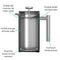 Large French Press Coffee Maker – Vacuum Insulated Stainless Steel (Gray, 34floz)