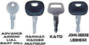 Construction Equipment Master Keys Set-Ignition Key Ring for Heavy Machines, 21 Key Set