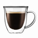 JoyJolt Serene Double Walled Glasses insulated Coffee Mug 7.4 Oz (Set of 2)