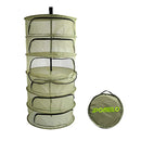 Ipomelo Hanging Herb Dring Rack Dry Net 2ft 6 Layer w/Zipper Opening Green Mesh