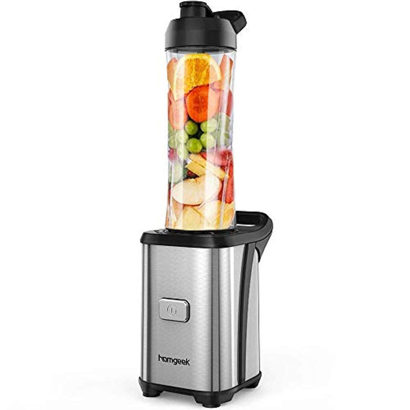 LILPARTNER Personal Mini Blender Smoothie Maker, Smoothie Single Serve Blender Portable Juicer Cup, Electric Power Mixer Fruit and Vegetable Single Serve,with Travel Lid and Tritan Travel Sport Bottle