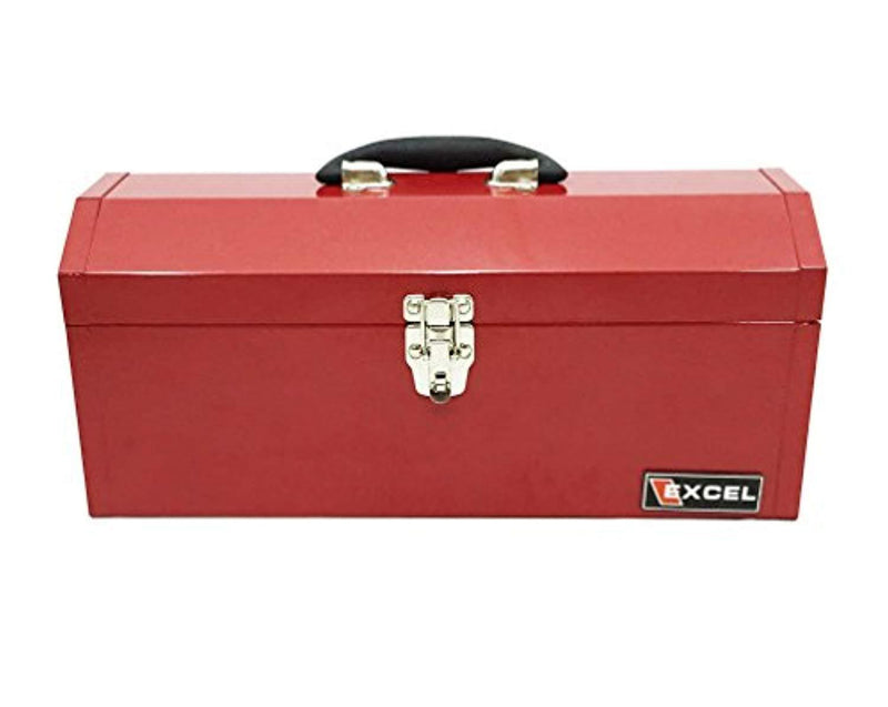 Excel TB137-Red 1-Tray Steel Tool Box, Red