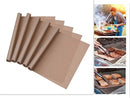 5Pack Teflon Fiber BBQ Grill & Baking Mats, Non-stick, Reusable, Heat Resistant，Easy to Clean