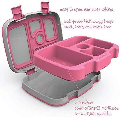 Bentgo Kids Prints (Unicorn) - Leak-Proof, 5-Compartment Bento-Style Kids Lunch Box - Ideal Portion Sizes for Ages 3 to 7 - BPA-Free and Food-Safe Materials