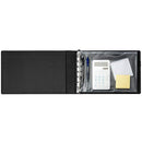 7 Ring Business Check Binder- Designed for 200 Sheets of 3 to a Page Business Checks with ledgers, Black PU Leather Executive Stitching Design-Durable 7 D Ring Construction