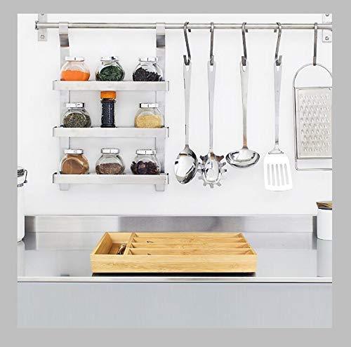 KaryHome  24-Piece Silverware  Set, Flatware Set Mirror Polished, Dishwasher Safe Service for 4, Include Knife/Fork/Spoon with Bamboo 5-Compartment Silverware Drawer Organizer Box