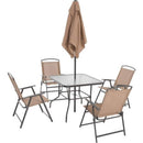 Mainstays Albany Lane 6-Piece Folding Seating Set, Tan