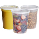 Comfy Package [24 Sets- 32 oz.] Plastic Deli Food Storage Containers With Airtight Lids