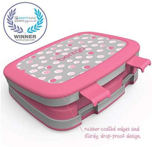 Bentgo Kids Prints (Unicorn) - Leak-Proof, 5-Compartment Bento-Style Kids Lunch Box - Ideal Portion Sizes for Ages 3 to 7 - BPA-Free and Food-Safe Materials