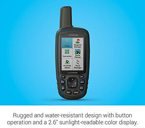 Garmin GPSMAP 64sx, Handheld GPS with Altimeter and Compass, Preloaded with TopoActive Maps