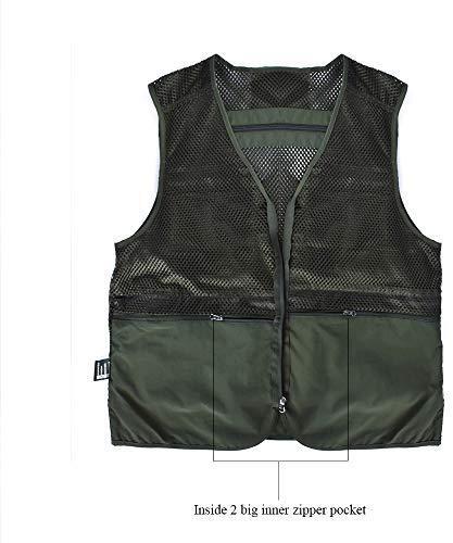 LOOGU Outdoor Fly Fishing Vest with Multi-Pockets for Fishing,Hunting, Hiking, Climbing, Traveling, Photography