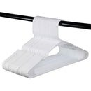 White Standard Plastic Hangers, Notched, Set of 24 Durable and Slim, Notched, Made in The USA