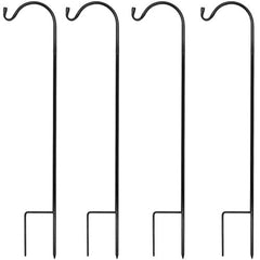 Sorbus® Shepherd's Hooks - Set of 4 Extendable Garden Planter Stakes for Bird Feeders, Outdoor Décor, Plants, Lights, Lanterns, Flower Baskets, and More! Heavy Duty (4 Pack)