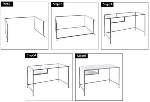 FIVEGIVEN Rustic Computer Writing Desk Industrial Study Table Simple Z Shaped Desk Driftwood 48 Inch