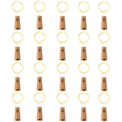 LEDIKON 20 Pack 20 Led Wine Bottle Lights with Cork,3.3Ft Silver Wire Warm White Cork Lights Battery Operated Fairy Mini String Lights for Wedding Party Wine Liquor Bottles Crafts Christmas Decors Decor