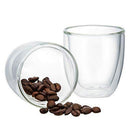 Double Wall Espresso Cups Set - Insulated Coffee Shot Glasses - 2.6oz, Set of 4 - Demitasse Gift Box