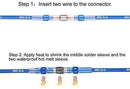 Kuject 120PCS Solder Seal Wire Connectors, Self-Solder Heat Shrink Butt Connector Waterproof Insulated Electrical Butt Splice Wire Terminals for Marine Automotive Aircraft Boat Truck Stereo Wire Joint