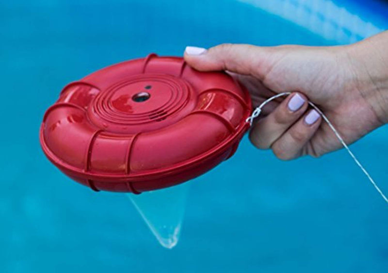 Lifebuoy Pool Alarm System - Pool Motion Sensor - Smart Pool Alarm That is Application Controlled. Powerful Sirens Blare at Poolside and Indoors