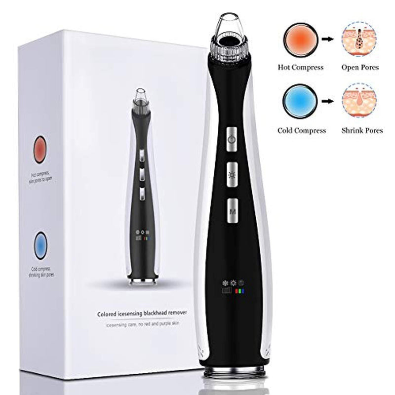 Blackhead Remover, Lanccona Blackhead Vacuum Electric Pore Vacuum with Upgrade Cold / Hot Compress, 3 Model IPL Beauty Lamp Technology, Pore Cleaner Acne Comedo...