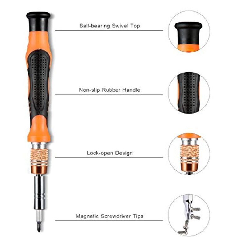 Cymas Precision Screwdriver Set, 58 in 1 with 54 Bits Magnetic Driver Kit,Electronics Repair &Disassemble Tool Kit for PC, iphone 7,iphone 6 and other Smart Phone, Tablet,Game Console, Clock, etc.