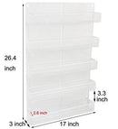 ESYLIFE 5 Tier Wall Mount Spice Rack Organizer Kitchen Spice Storage Shelf - Made of Sturdy Punching Net, White