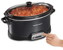 Hamilton Beach Programmable Slow Cooker, 7-Quart with Lid Latch Strap, Black (33474)