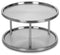 1 Tier Lazy Susan 2 Pack: Stainless Steel 360 Degree Turntable – Rotating 2-Level Tabletop Stand For Your Dining Table, Kitchen Counters And Cabinets – Turning Table Spice Rack Organizer Tray - 2 Pack