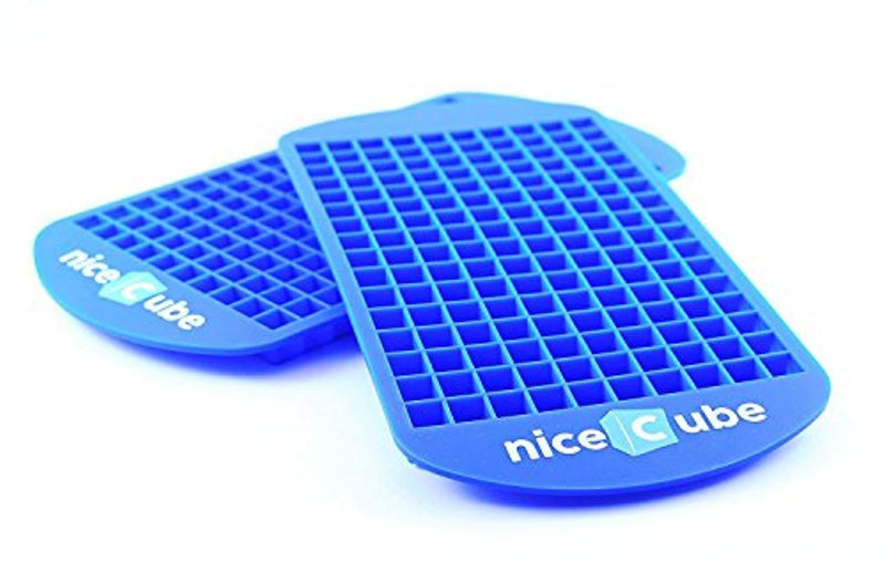 niceCube Mini Ice Cube Trays - 2 Ice Tray Set - 160 Small Cube Silicone Molds, BPA-Free, Mini Cubes Will Chill Your Drink Faster