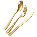 PRESTEE 120 Gold Plastic Silverware Set | Plastic Gold Cutlery Set | Disposable Cutlery Silverware Set | 40 Plastic Forks, 40 Plastic Spoons, 40 Plastic Knives | Heavy Duty Bulk Disposable Flatware Utensils