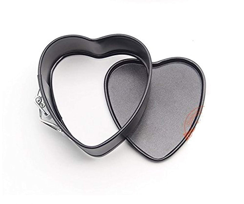 Astra Gourmet Set of 2 Mini Non-Stick Heart Springform Pan,4 by 2-Inch