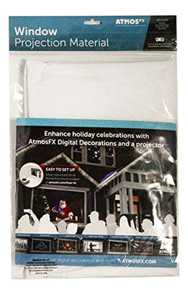 AtmosFX Window Projection Material, 6 Foot by 4 Foot Fabric Screen for Holiday Decorating on Halloween, Christmas, Birthdays, and More