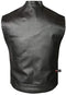 SOA Men's Leather Vest Anarchy Motorcycle Biker Club Concealed Carry Outlaws S