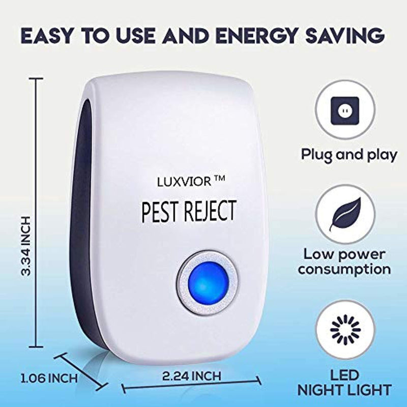 Ultrasonic Pest Repeller pack of 10 Electronic Pest Control Devices For Mice,Rodents,Spiders,Bugs,Ants,Insect,fly,rat,roaches Eco-Friendly indoor Plug-In Mosquito Repellent Humans&Pets Safe No Baits