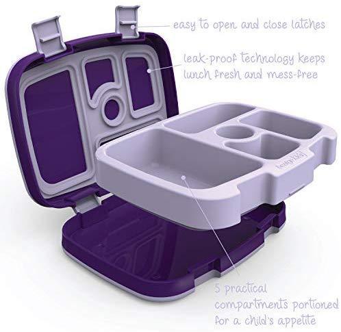 Bentgo Kids Prints (Unicorn) - Leak-Proof, 5-Compartment Bento-Style Kids Lunch Box - Ideal Portion Sizes for Ages 3 to 7 - BPA-Free and Food-Safe Materials