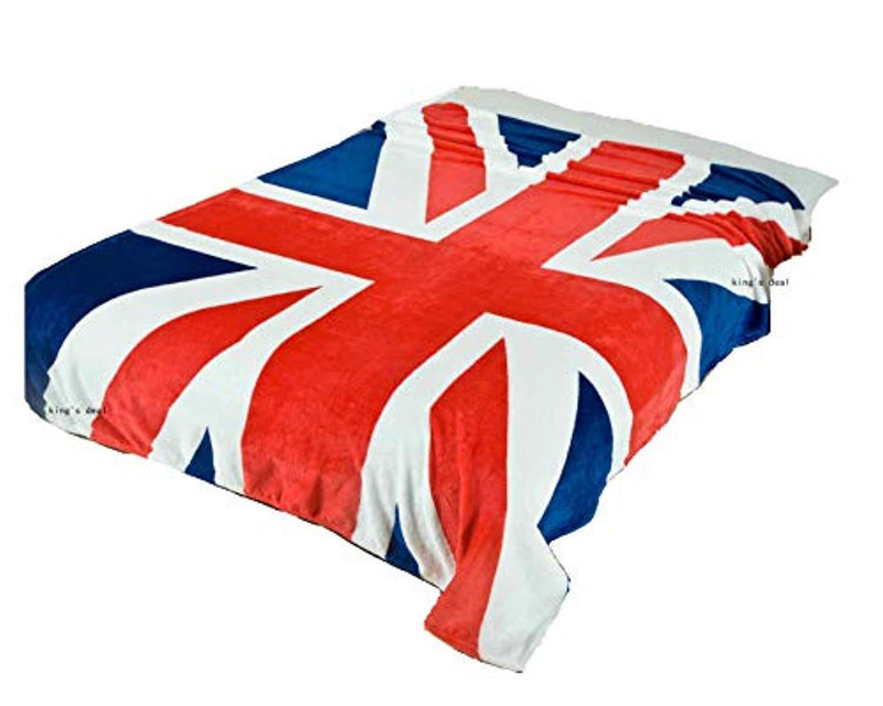 King's deal- Tm Bed Blanket:79"x 59 " Super Soft Warm Air Conditioning Throw Blanket for Bedroom Living Rooms Sofa,oversized Travel Throw Cover (Uk Flag1)