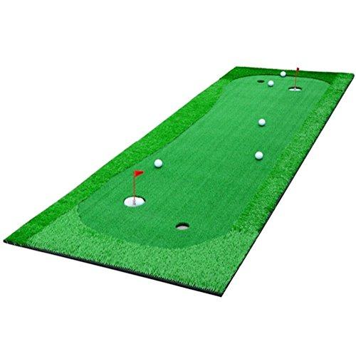 77tech Golf Putting Green System Professional Practice Large Indoor/Outdoor Challenging Putter Made of Waterproof Rubber Base Golf Training Mat Aid Equipment