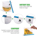 Conscious Kitchenware Eco Friendly Reusable Silicone Food Storage Bags 1x Large 50oz + 3x Small 30oz - Airtight Seal Keeps Food Fresh - FDA-Approved Reusable Snack, Sandwich, Sous Vide & Freezer Bag