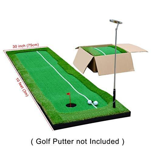 77tech Golf Putting Green System Professional Practice Large Indoor/Outdoor Challenging Putter Made of Waterproof Rubber Base Golf Training Mat Aid Equipment