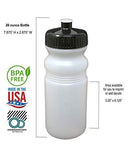 Rolling Sands 20 Ounce Sports Water Bottles 24 Pack, BPA-Free, Made in USA, Dishwasher Safe