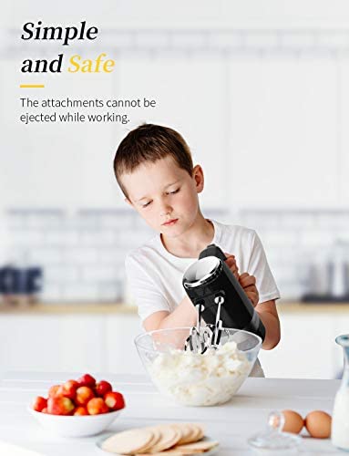 SHCRDOR Hand Mixer Powerful 300W Ultra Power Handhold Mixer Electric Hand Mixers with Turbo Heavy Duty Motor