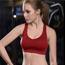 FITTIN Racerback Sports Bras - Padded Seamless Med Impact Support for Yoga Gym Workout Fitness