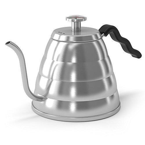 Coffee Gator Pour Over Kettle - With Gooseneck Spout and Thermometer (40floz)