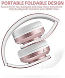 AILIHEN A80 Bluetooth Wireless Headphones Over Ear with Mic Hi-Fi Stereo Wired Foldable Headsets, Soft Earpads, Support with TF Card/MP3 Mode, 25H Playtime for Travel TV PC Cellphone (Rose Gold)