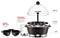 Chefman Electric Egg Cooker/Boiler, Rapid Egg Maker, Countertop, Hard Boil Egg Steamer and Poacher, 6 Egg Capacity With Removable Tray, Small, Black