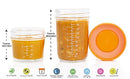 Glass Baby Food Storage Containers - Set contains Small Reusable 4oz and 8oz Jars with Airtight Lids - Safely Freeze your Homemade Baby Food